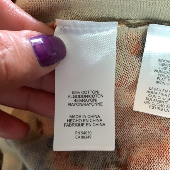 Jones Wear Petite cream floral print sweater size PXL - Picture 8 of 11